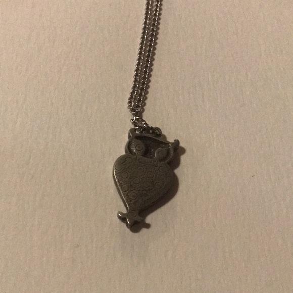 Blue Heart Owl Necklace - costume jewelry - Picture 7 of 8